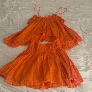 Free People Layla Set in Orange
